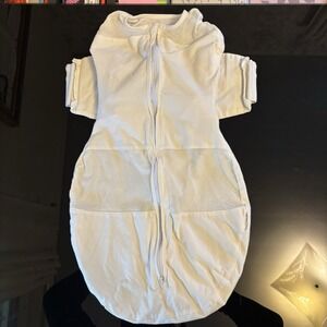 Happiest Baby SNOO Sleep Sack Swaddle Organic Cotton White Medium 12-18 lbs